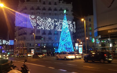 Gran Via iluminacion navideña madrid